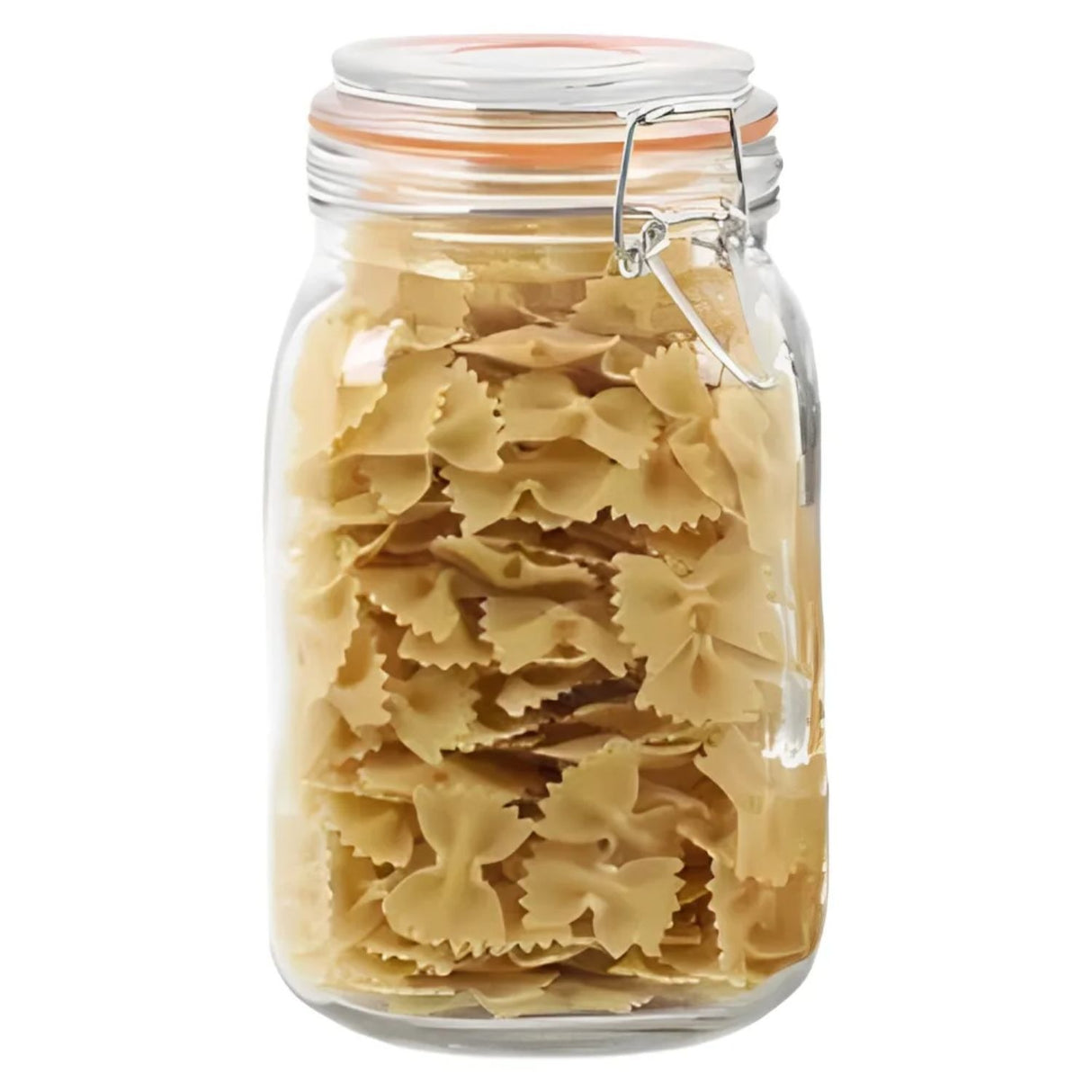 Frasco de Vidrio con Tapa Hermética 1450ml Transparente