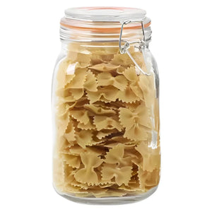 Frasco de Vidrio con Tapa Hermética 1450ml Transparente