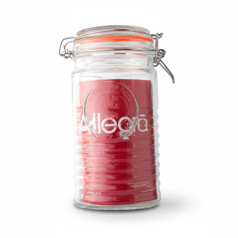 Frasco de Vidrio Hermético de 1L Tapa Clip Cocina Hogar