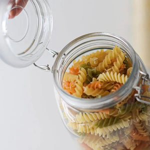 Frasco de Vidrio Hermético de 1L Tapa Clip Cocina Hogar