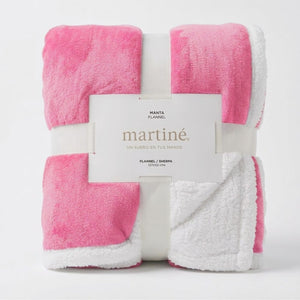 Manta Frazada Polar Sherpa 127x152cm Rosa Martine