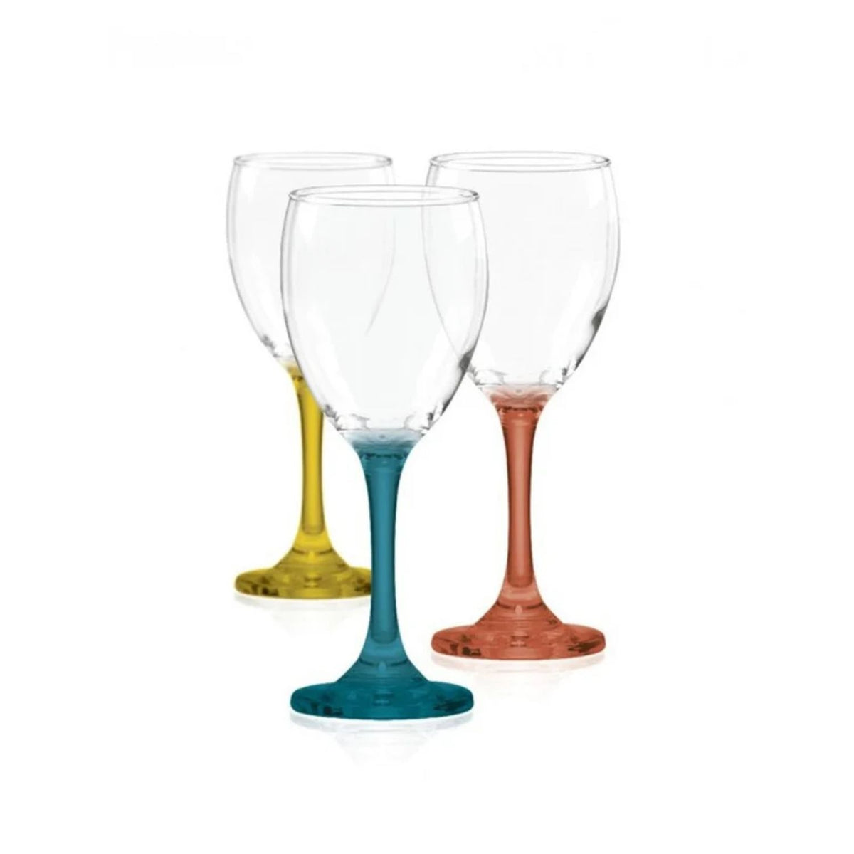 Display 6 Copas Vino Versalles Pie Color 300cc Multicolor