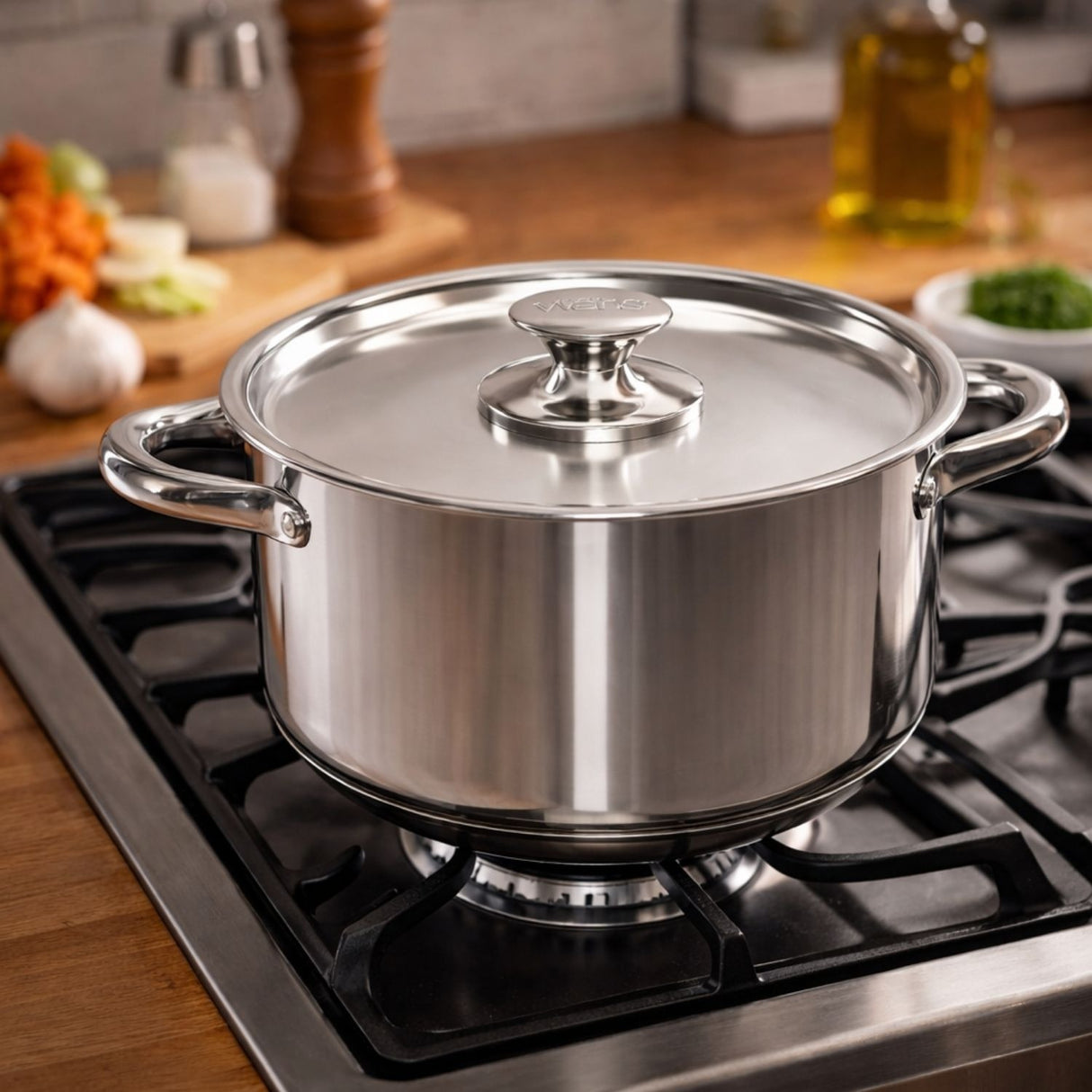 Cacerola Acero Inoxidable 24cm 5.7L Inducción