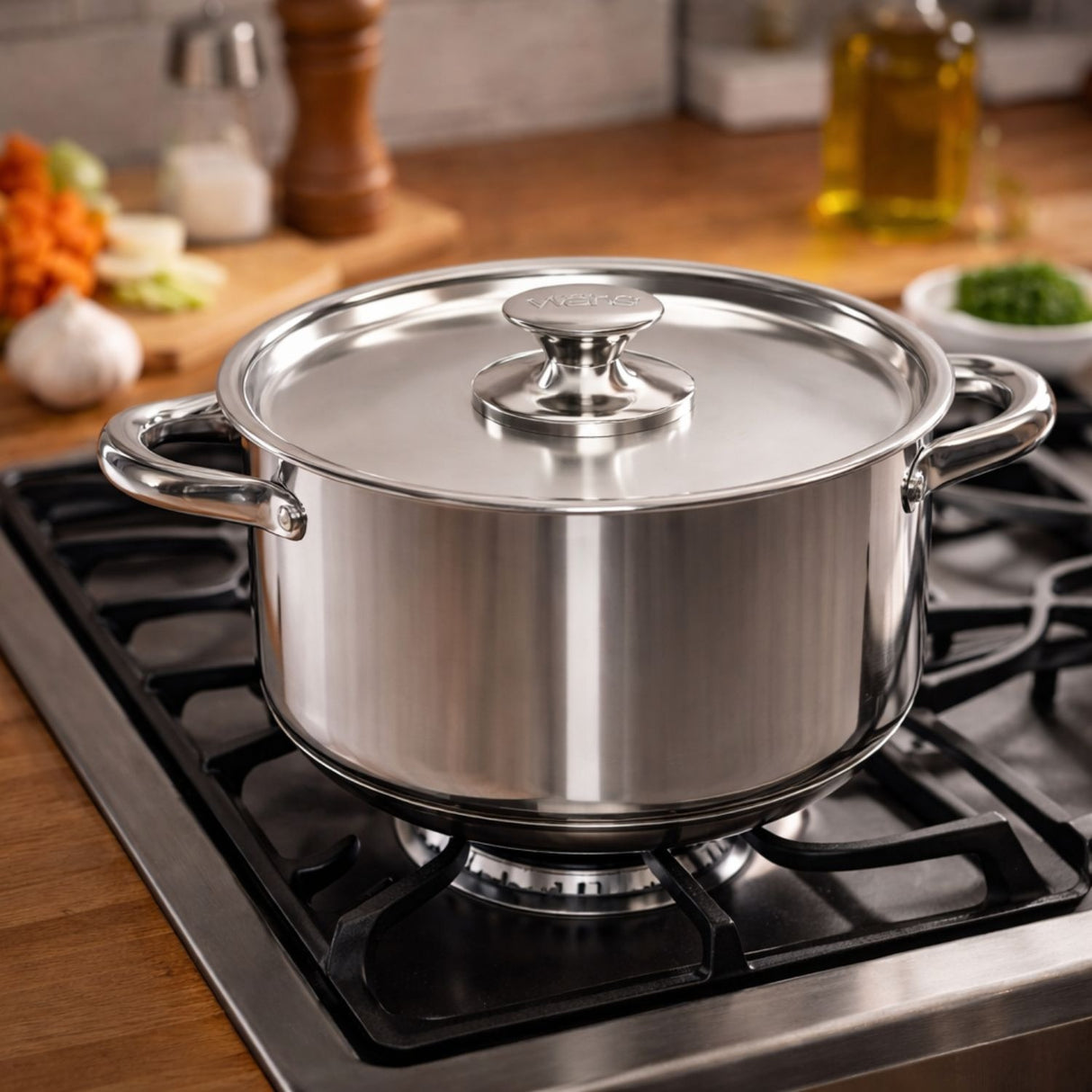 Cacerola Acero Inoxidable 26cm 7L Inducción Wens