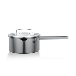 Cazo Acero Inoxidable Tapa Vidrio Inducción 16cm