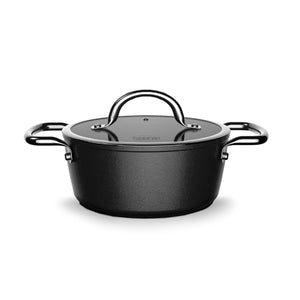 Batería de Cocina 7 Piezas Aluminio Forjado Black