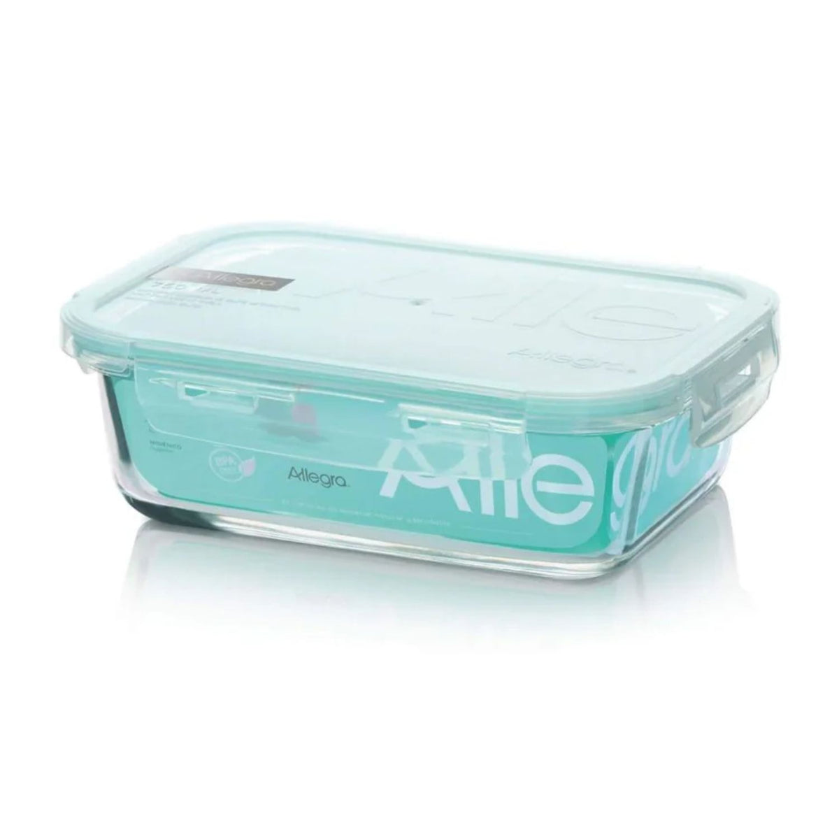 Contenedor Hermético Vidrio Rect. 750ML, Allegra
