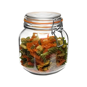 Set 3 Frascos Vidrio Con Tapa Hermetica De 800mL Allegra