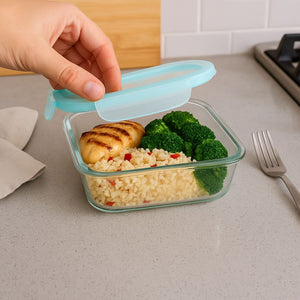 Set 15 Contenedores Hermeticos Alimentos De Vidrio Allegra