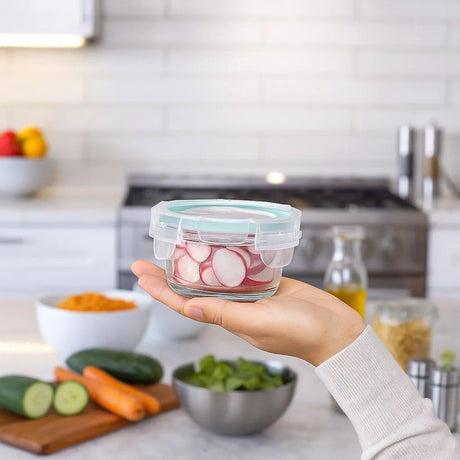 Contenedor Hermetico Allegra Vidrio 165mL Redondo Cocina
