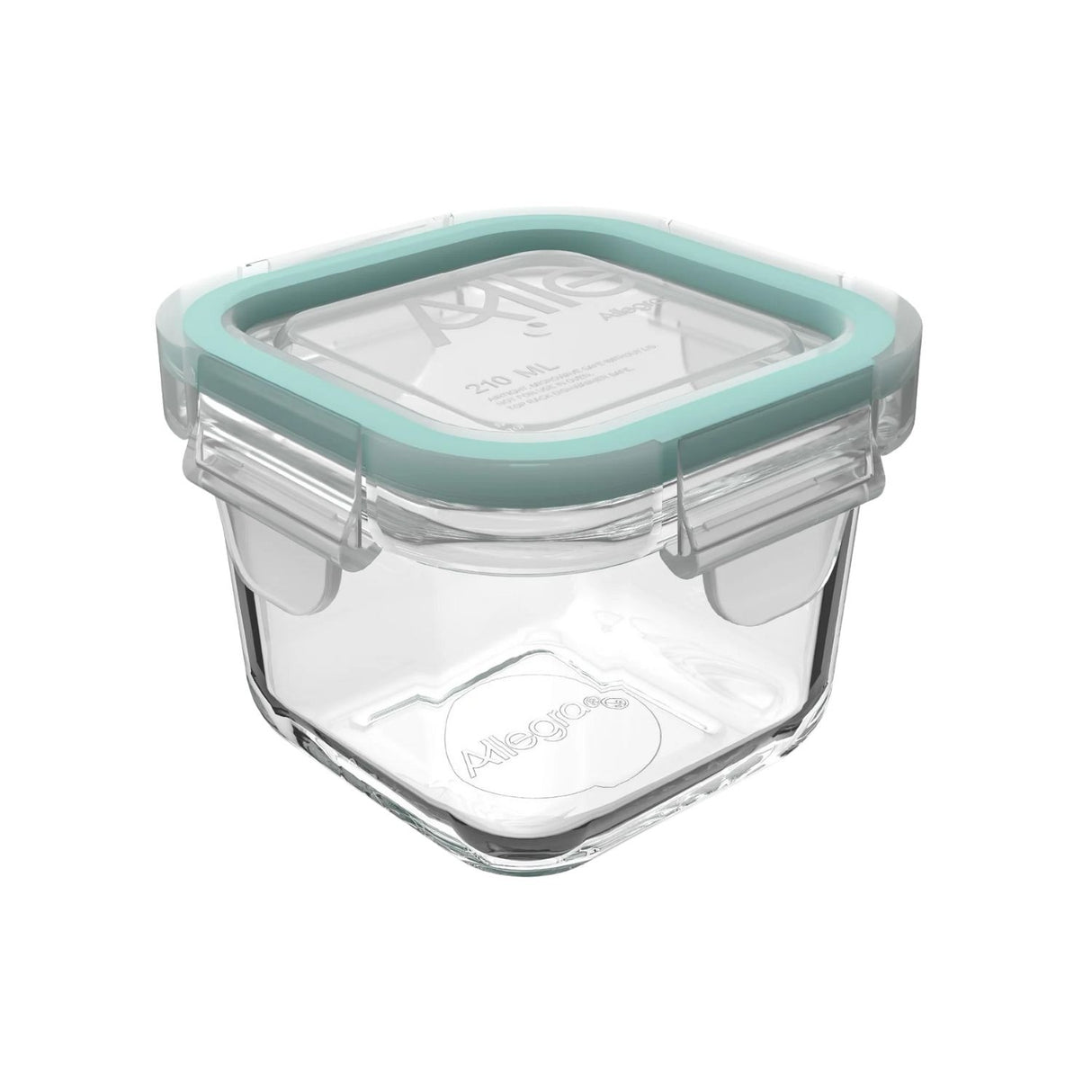 Contenedor Hermetico Allegra Vidrio 210mL Cuadrado Cocina