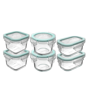 Set 6 Contenedores Hermeticos Allegra Recipiente De Vidrio