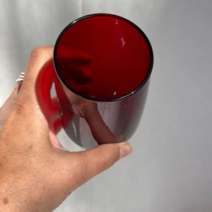 Set 12 Vasos Vidrio Altos Full Color Rojo 500mL Allegra