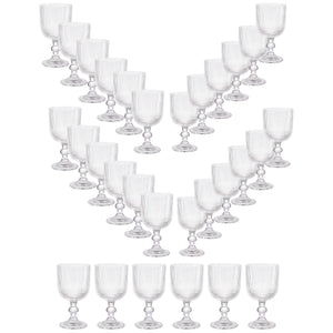 Set 30 Copas Vino Talladas 360mL Lisa Allegra De Vidrio