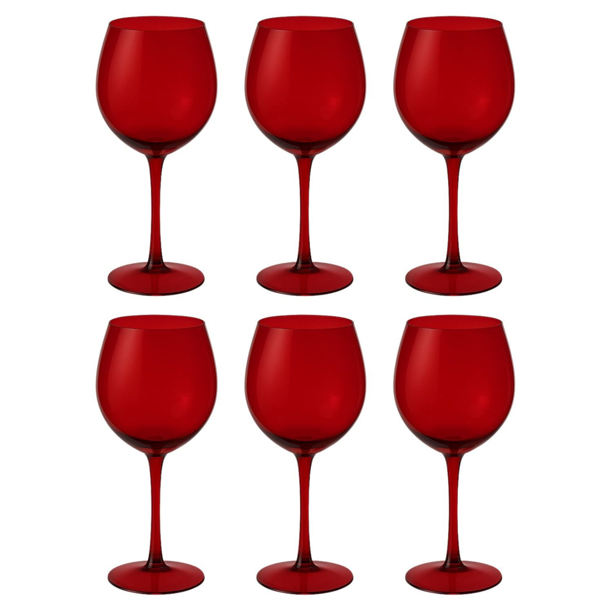 Set 12 Copas Gin Full Color Rojo 600mL Allegra De Vidrio