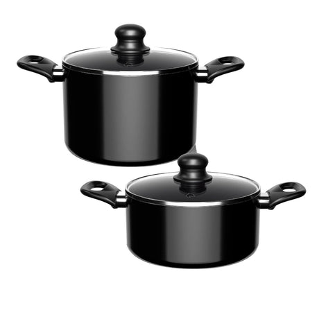 Batería de Cocina 15Pzas Aluminio Antiadherente Negro Wolf