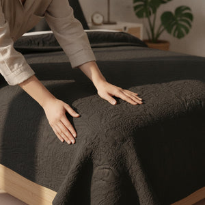 Cubrecama Quilt 2 Plazas Negro Wonder Collection Martine