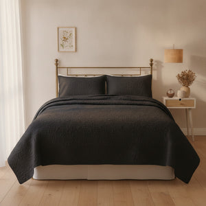Cubrecamas Quilt 1.5 Plazas Wonder Collection Negro