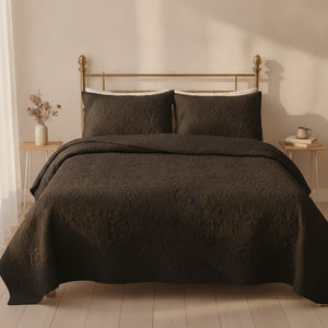 Cubrecamas Quilt King Negro Wonder Collection Martine