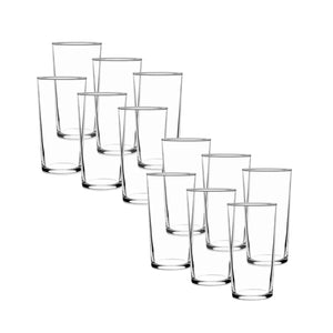 Set 12 Vasos Atlanta 258mL Vidrio Celebraciones Largo