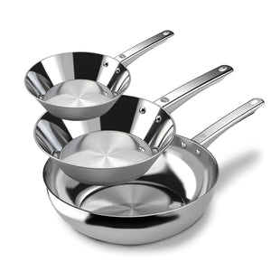 Pack 2 Sartenes 20cm 24cm + Wok 28cm Inoxidable Wens
