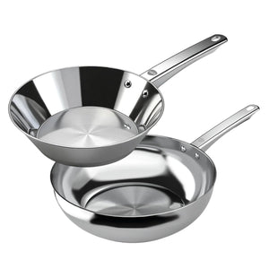 Pack Sarten 28cm + Wok 28cm Acero Inoxidable Umbra Wens