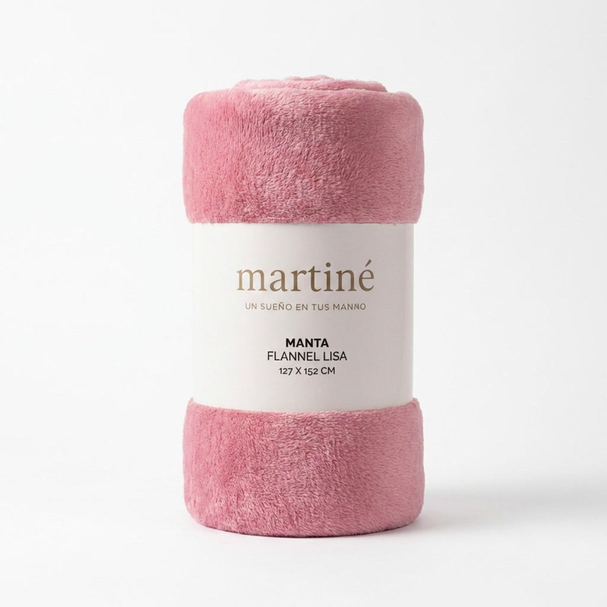 Manta Frazada Polar Flannel Lisa Rosa Pastel Martine 127x152cm