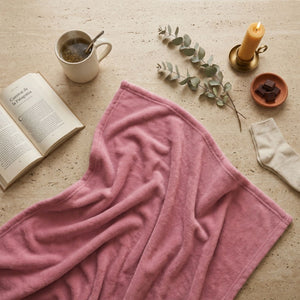 Manta Frazada Polar Flannel Lisa Rosa Pastel Martine 127x152cm