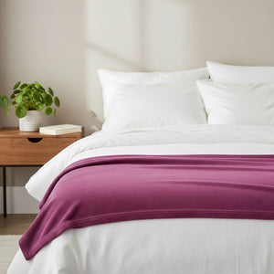 Manta Frazada Polar Flannel Lisa Fucsia Brillante Martine 127x152cm