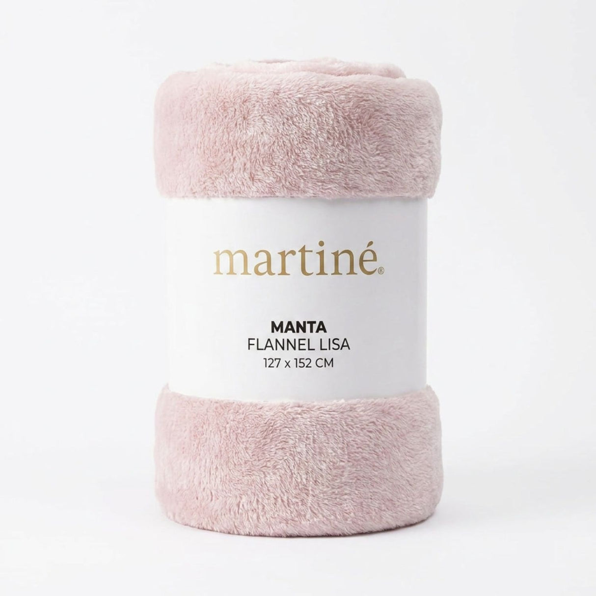 Manta Frazada Polar Flannel Lisa Rosa Palido Martine 127x152cm
