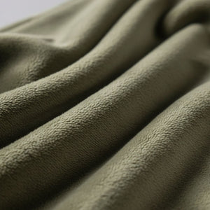 Manta Frazada Polar Flannel Lisa Verde Olivo Martine 127x152cm