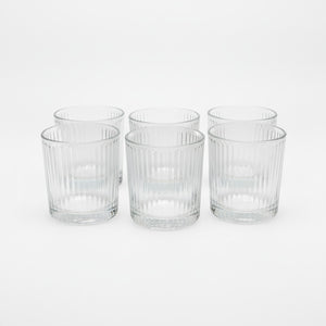 Set 6 Vasos Bajos Cristar Santorini 355mL Vidrio Grueso