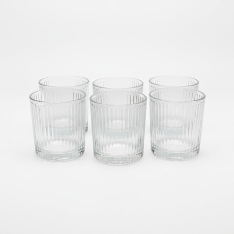 Set 6 Vasos Bajos Cristar Santorini 355mL Vidrio Grueso