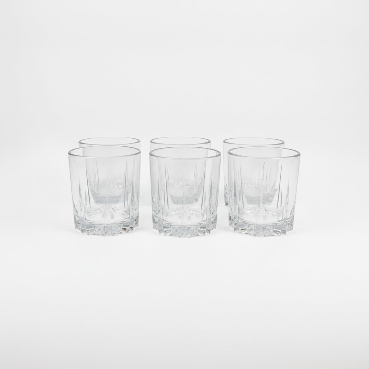 Set 6 Vasos Bajos Creta Cristar 355mL Vidrio