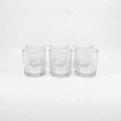 Set 6 Vasos Bajos Creta Cristar 355mL Vidrio