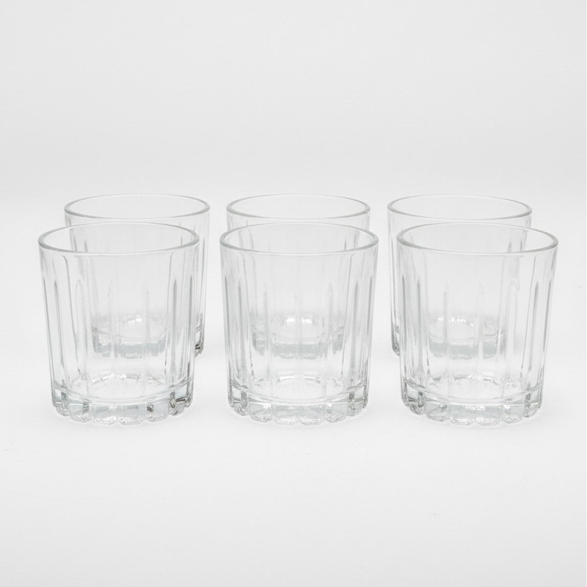 Set 6 Vasos Bajos Bali Cristar 355mL Vidrio Grueso