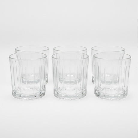 Set 6 Vasos Bajos Bali Cristar 355mL Vidrio Grueso