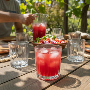 Set 6 Vasos Bajos Bali Cristar 355mL Vidrio Grueso