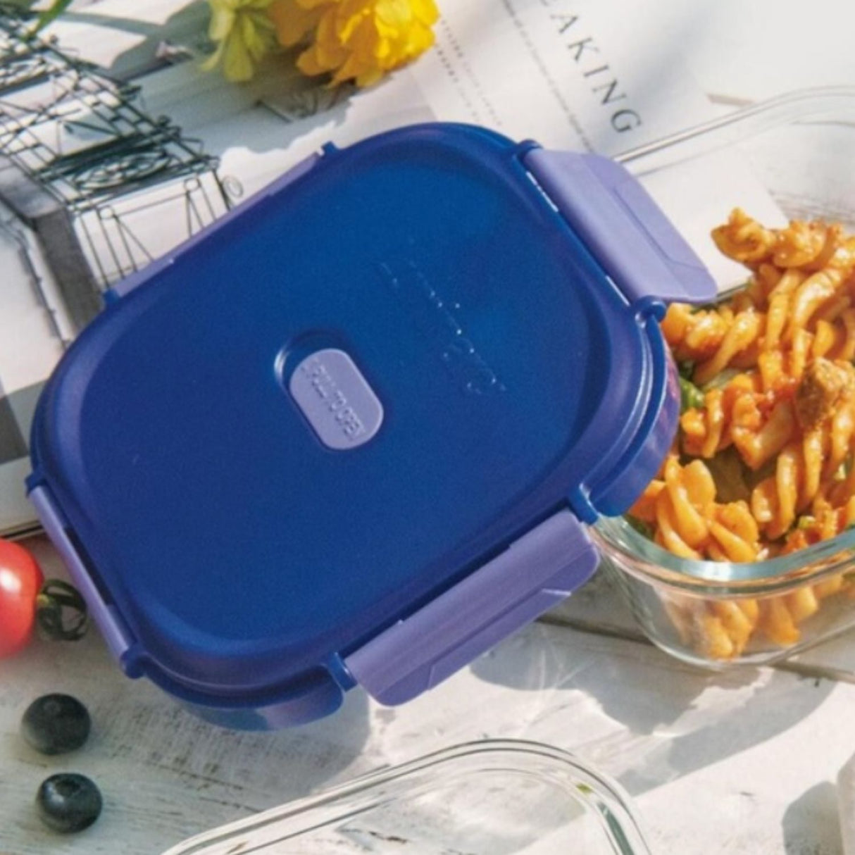 Set 3 Contenedores Vidrio Hermeticos Cuadrados Luminarc. Conserva tus alimentos con estilo y seguridad. ¡Apila y organiza mejor, compra hoy!-3