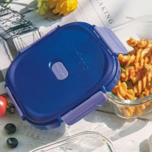 Set 3 Contenedores Vidrio Hermeticos Cuadrados Luminarc. Conserva tus alimentos con estilo y seguridad. ¡Apila y organiza mejor, compra hoy!-3