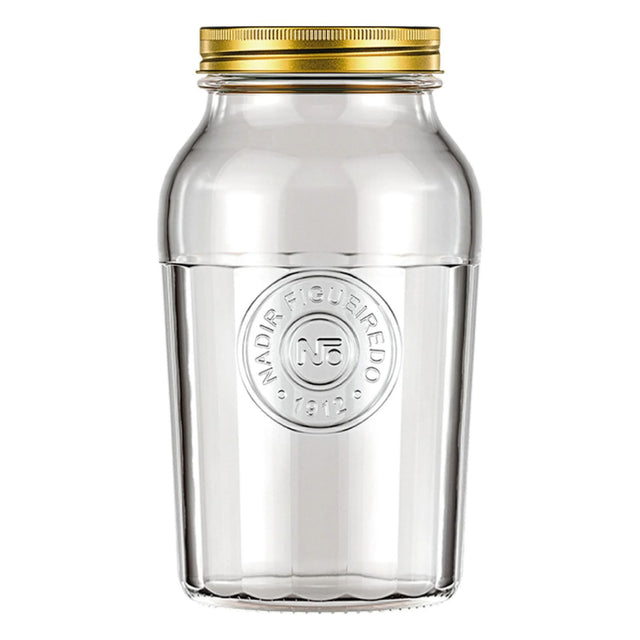 Frasco Americano Vintage Vidrio de 1500ml Estilo Retro Dorado-1