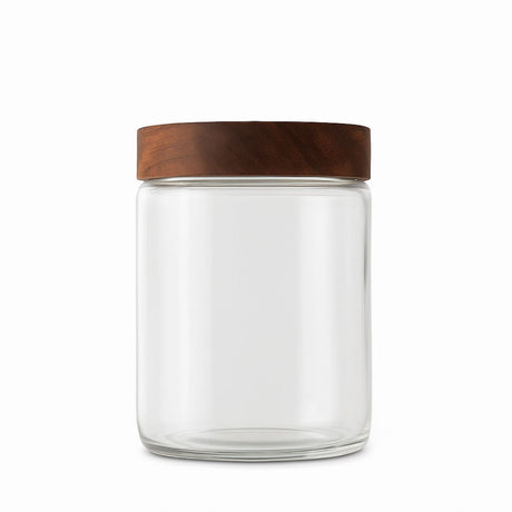 Frasco de Vidrio de 750ml con Tapa de Madera-2