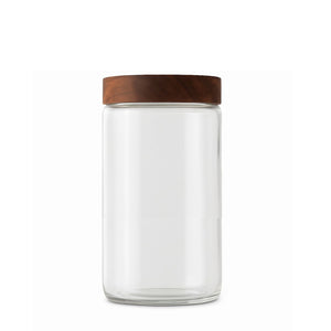 Frasco de Vidrio de 1L con Tapa de Madera-2