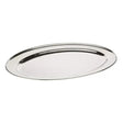 Bandeja Plato Oval Acero Inoxidable Para Servicio 30cm Plateado-1