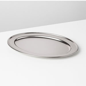 Bandeja Plato Oval Para Servicio 35cm Acero Inox Cuiner-1-2