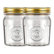Set 2 Frascos Americano Vintage Vidrio 500ml Tapa Dorada. Perfectos para almacenar y decorar con estilo. ¡Compra ahora y transforma tu hogar!-1-1