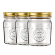 Set 3 Frascos Americano Vintage Vidrio 500ml Tapa Dorada. Perfectos para almacenar y decorar tu hogar con estilo. ¡Compra ahora y transforma tu espacio!-1-1