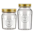 Set 2 Frascos Americano Vintage 500mL + 1500mL Tapa Dorada. Perfectos para almacenar y decorar tu hogar con estilo. ¡Compra ahora y transforma tu espacio!-1-1