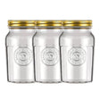 Set 3 Frascos Americano Vintage Vidrio 1500ml Tapa Dorada. Perfectos para almacenar y decorar tu hogar con estilo. ¡Compra ahora y transforma tu espacio!-1-1