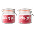 Set 2 Frascos Vidrio Con Tapa Hermetica De 800mL Allegra. Perfectos para conservar alimentos frescos y organizados. ¡Compra ahora y mejora tu cocina!-1-1